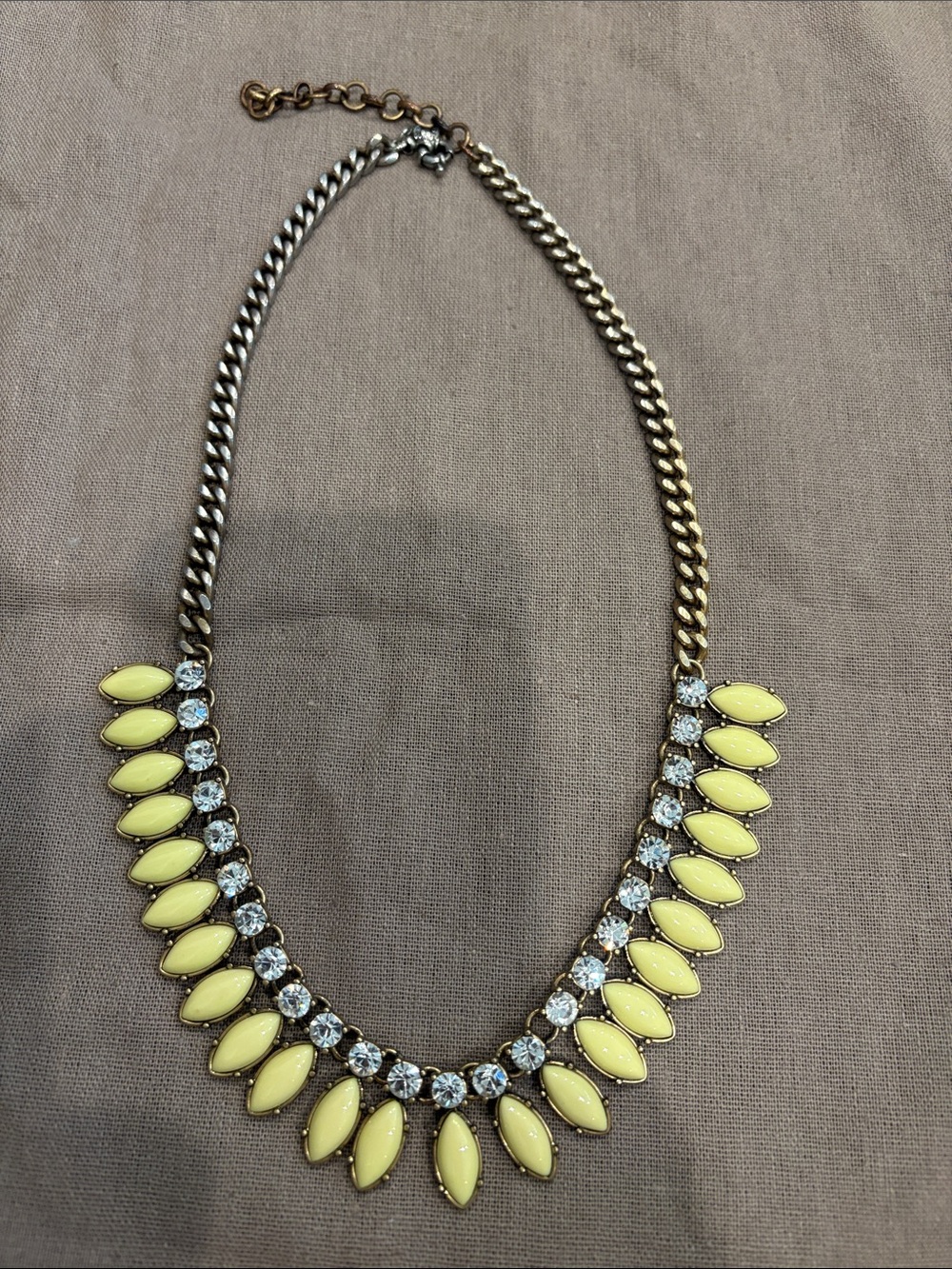 J. Crew Yellow Stone & Crystal Statement Necklace - Women Jewelry